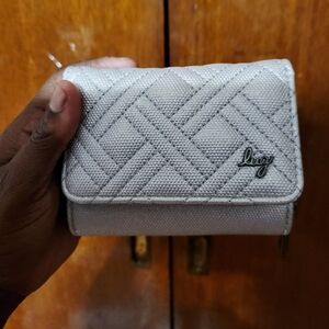 QVC Lug Metallic Silver Women's Wallet